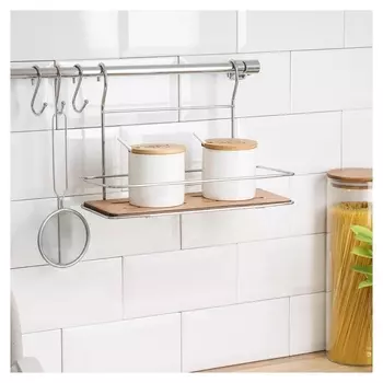 Рейлинговая система для кухни Tekno-tel, 7 предметов, цвет хром