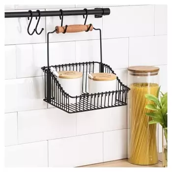 Рейлинговая система для кухни Tekno-tel Re'black, 8 предметов, цвет чёрный