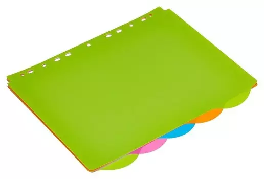 Разделитель листов А4+ 5л., полукруг, Attache Selection