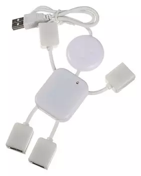 Разветвитель USB (Hub) "Человечек", 4 порта USB 2.0, шнур 41см