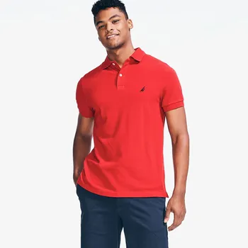 Мужская футболка-поло узкого кроя Nautica, цвет Nautica Red