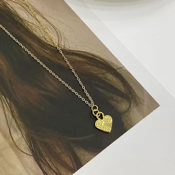 Ожерелье Love Leaf Lotus, легкая роскошь, высокое качество, цепочка для ключицы в форме сердца, текстура и элегантность