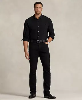 Мужские джинсы Big & Tall Hampton Relaxed Straight Polo Ralph Lauren, черный