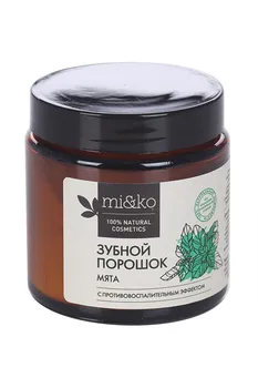 Зубной порошок mi&ko противовоспалительный мята, 50 г