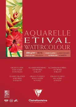 Альбом-склейка для акварели Clairefontaine "Etival" 14,5х21 см 10 л 200 г, классическое зерно