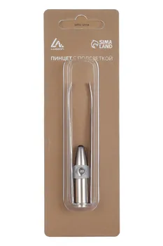 Пинцет LuazON Home LP-02 косметический подсветка батарейки в комплекте