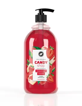 Гель для душа «CANDY SHOP» (женские ароматы) с дозатором Клубничный чизкейк 1 л.