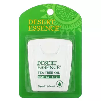 Desert Essence, Зубная лента с маслом чайного дерева, покрытая воском, 30 ярдов (27,4 м)