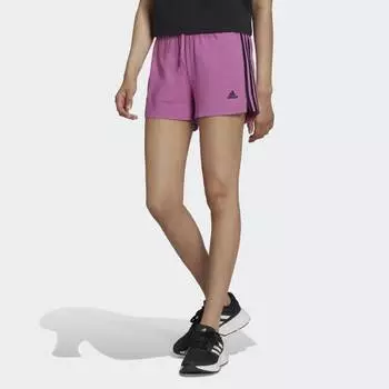 Женские шорты adidas Essentials Slim 3-Stripes Shorts (Фиолетовые)