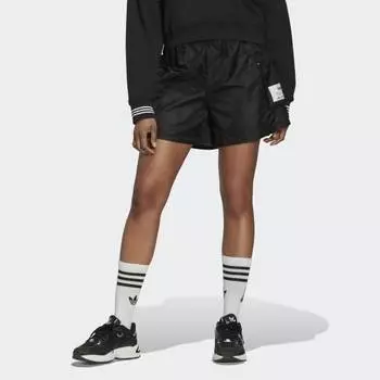 Женские шорты adidas High-Waist Nylon Shorts (Черные)