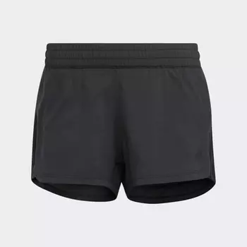 Женские шорты adidas Pacer 3-Stripes Woven Heather Shorts (Черные)