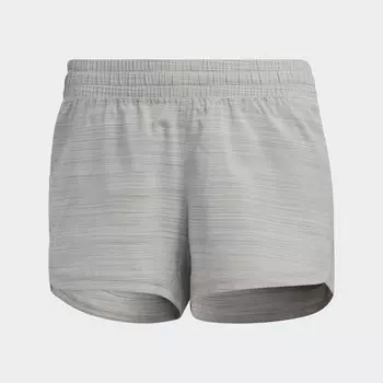 Женские шорты adidas Pacer 3-Stripes Woven Heather Shorts (Серые)