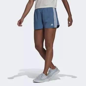 Женские шорты adidas Primeblue Designed 2 Move Woven 3-Stripes Sport Shorts (Синие)