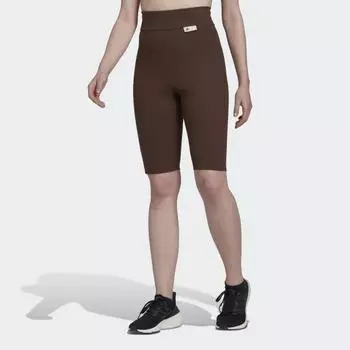 Женские шорты adidas Studio Lounge Ribbed Shorts (Коричневые)
