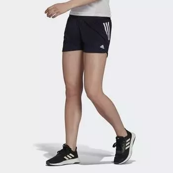 Женские шорты adidas Designed to Move Knit 3-Stripes Sport Shorts (Синие)