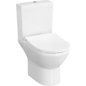 Унитаз-компакт безободковый Vitra Integra Round Open-Back с сиденьем микролифт (9833B003-7206)