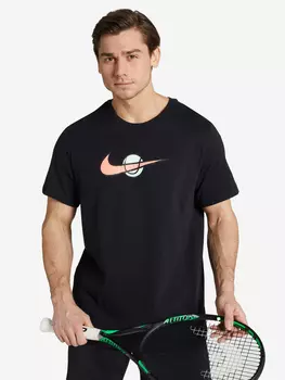 Футболка мужская NikeCourt Swoosh, Черный, размер 44-46