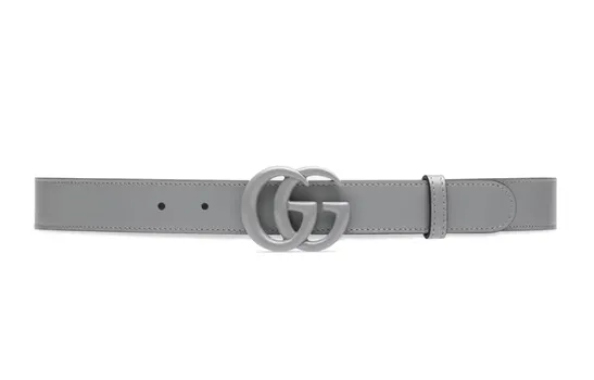 Ремень кожаный Gucci Unisex, серый