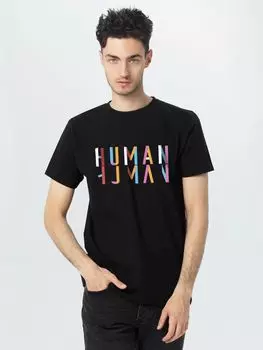 Футболка Human, черная, размер M