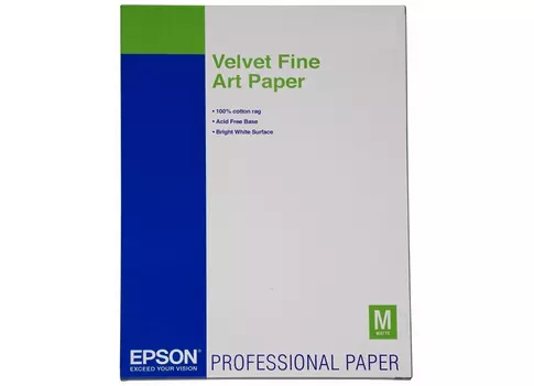Фотобумага_Velvet FineArt Paper, A3+, 260 г/м2, 20 листов (C13S041637)