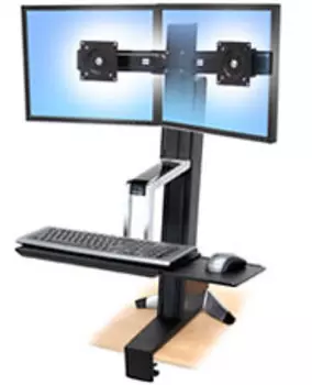 Ergotron WorkFit-S настольное два монитора (33-341-200)