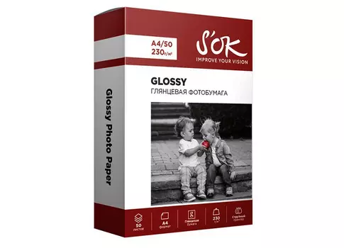 Фотобумага_Simple Cast Coated Glossy A4, 230 г/м2, 50 листов (SA4230050G)