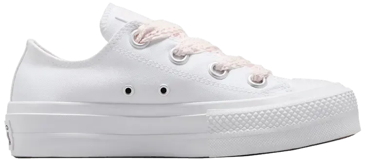 Кроссовки Converse Wmns Chuck Taylor All Star Lift Platform Low 'Crochet Laces - White Blush Hush', белый