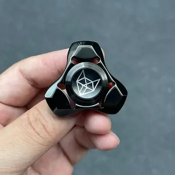 Stainless Steel Best Fidget Spinner Stress Relief Toy Gyro Antistresse Mini Decompression Hand Spinning Top for Adults Autism синий