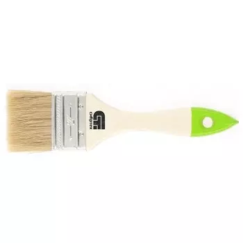 Кисть плоская 50 мм, натуральная щетина, деревянная ручка