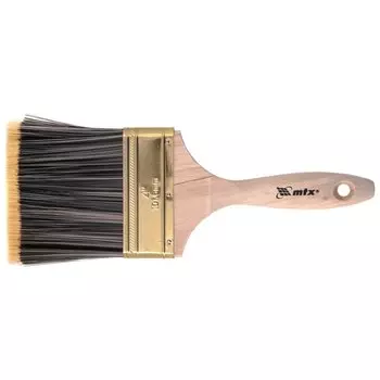 Кисть плоская Golden 4", искусственная щетина, деревянная ручка