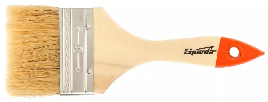 Кисть плоская Slimline 3" (75 мм), натуральная щетина, деревянная ручка