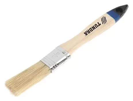 Кисть плоская Tundra, натуральная щетина, деревянная ручка, 3/4", 20 мм
