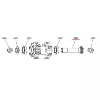 Ось велосипедная Mavic передней втулки Crossmax Disc, M40574