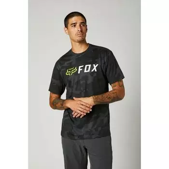 Футболка велосипедная Fox Apex Camo SS Tech Tee, black camo, 2021