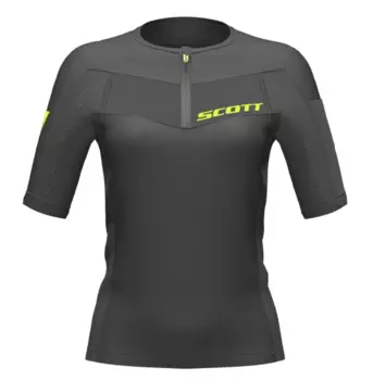 Футболка велосипедная женская SCOTT RC Tech Run, короткий рукав, black/yellow, 2019, 270176-1040