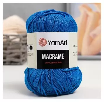 Пряжа "Macrame макраме" 100% полиэстер 130м/90гр (139 т.бирюза)