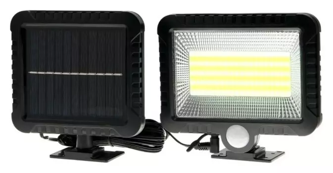 Прожектор светодиодный на выносной солнечной батарее 15 Вт, 100 Led, 6500к