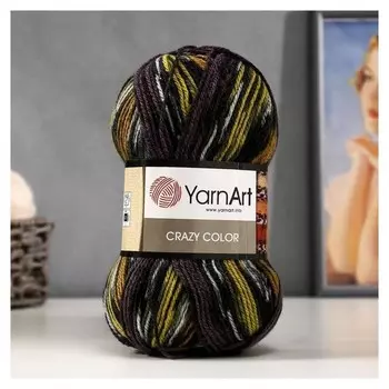 Пряжа "Crazy Color" 25% шерсть, 75% акрил 260м/100гр (170)