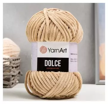 Пряжа "Dolce" 100% микрополиэстер 120м/100гр (747 бежевый)