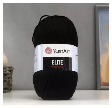 Пряжа "Elite" 100% акрил 300м/100гр (30 чёрный)