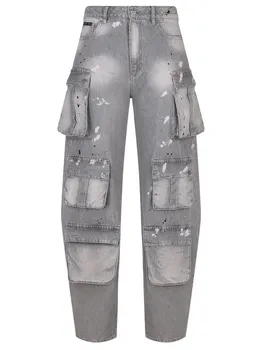 Джинсы-карго хлопковые PHILIPP PLEIN