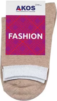 Носки женские Akos Fashion бежевый меланж р.21-23