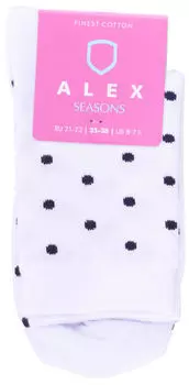 Носки женские Alex Textile Горошек белые р39-41