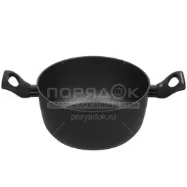 Кастрюля алюминий, антипригарное покрытие, 4.5 л, TVS, Virtus, CS480242910001, черная, индукция