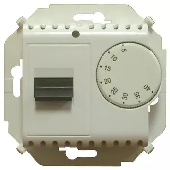 1591775-031 Регулятор для тёплого пола, с зондом, 16А, 230В, 3600Вт, 5-40град, IP20, слоновая кость Simon 15