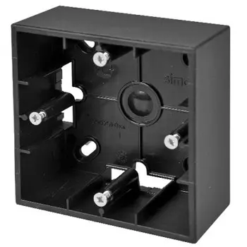 1590751-038 Монтажная коробка для накладного монтажа, 1 пост, графит Simon 15