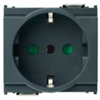 16209 Розетка 2p+t 16a p30 серая Vimar Idea