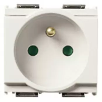 16212.B Розетка 2p+t 10/16a франц белая Vimar Idea
