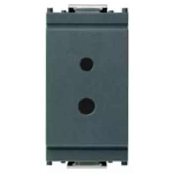16301 Розетка 2p 6a 24v поляризованная серая Vimar Idea