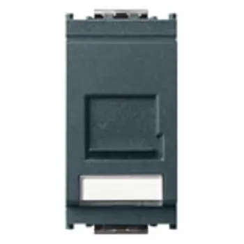 16357 Розетка rj45 pouyet cat 5 utp t568a/b серая Vimar Idea